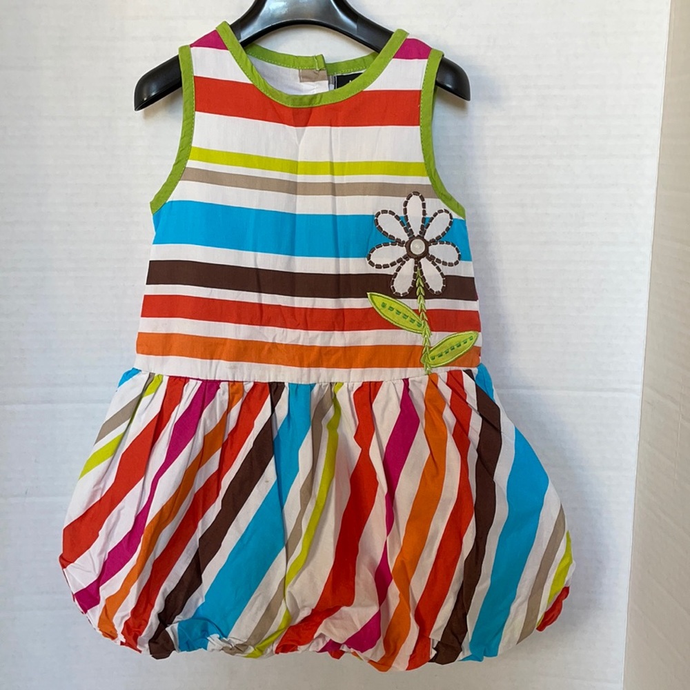 ABS Kids Girls Colorful Flower Puff Skirt Dress Size 5